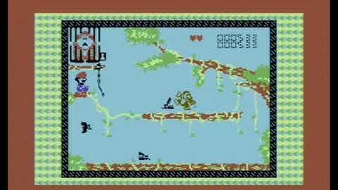 Donkey Kong Junior Game & Watch Commodore 64 Gameplay