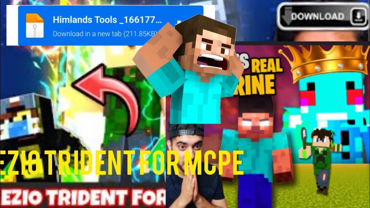 himland Ezio trident and herobrine powers mod for Minecraft PE #himland ...