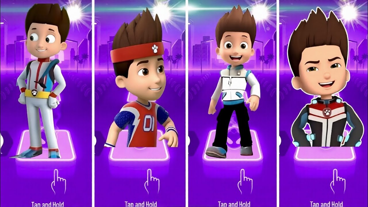Ryder VS Chase vs Rubble 🐶⚡ | Tiles Hop EDM Music | Paw Patrol