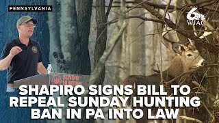  Presser Gov Shapiro Signs Bill To Repeal Sunday Hunting Ban In Pa Into Law
