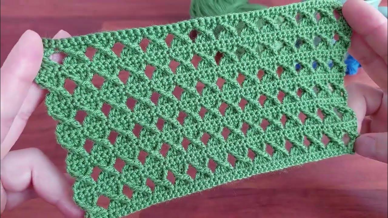 Super easy, very beautiful how to make eye catching crochet pattern/Göz ...