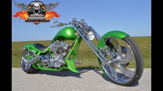 *** SOLD *** 2005 BOURGET BIKE WORKS FAT DADDY SPRINGER SOFTAIL CHOPPER 26 INCH FRONT W/ 330 REAR
