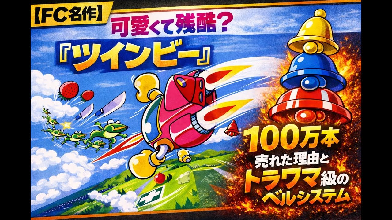 【FC名作】可愛くて残酷？『ツインビー』が100万本売れた理由とトラウマ級のベルシステム