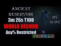 COLD DASH BARBER MELTING T100 in 3 MINUTES - Ancient Reservoir 3m26s any% restricted Speedrun [WR]