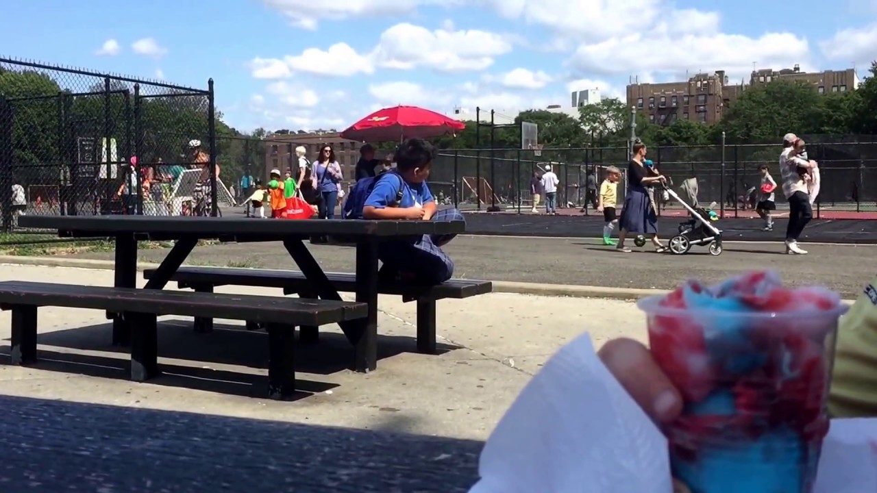 enjoying Italian Ices, Parade Ground, Brooklyn, New York (91017