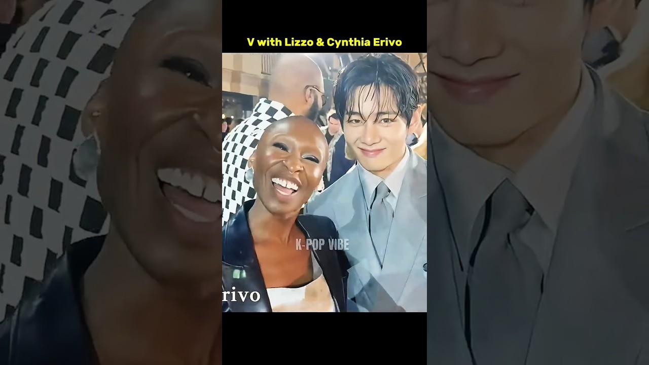 Taehyung with Lizzo & Cynthia Erivo 💜💜 