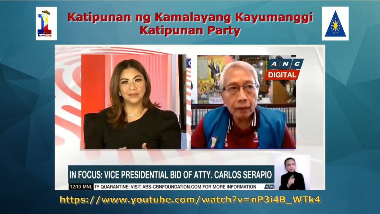 Vice Presidential Aspirant Atty  Carlos G  Serapio In Platform 5 Episode 16