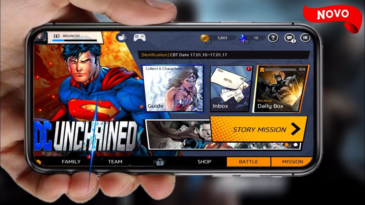 SAIUU¡¡¡ NOVO JOGO OFICIAL DA WARNER DC UNCHAINED PARA ANDROID DOWNLOAD