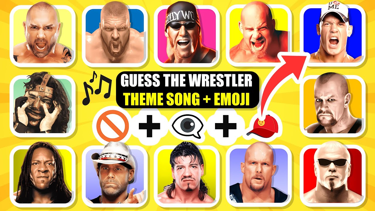 Can You Guess The WWE Old School Wrestlers by Emojis & Theme Songs 🧐💪🎤
