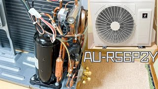 SHARP AC Outdoor Unit AU-R56P2Y Details Inside the Unit and Operating Sound of INV Compressor【Airest