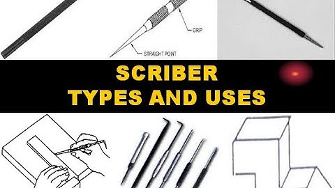 SCRIBER AND TYPES AND USES (CLASS-24) FITTER FIRST YEAR WEEK NO.2 BY PRASANNA G N