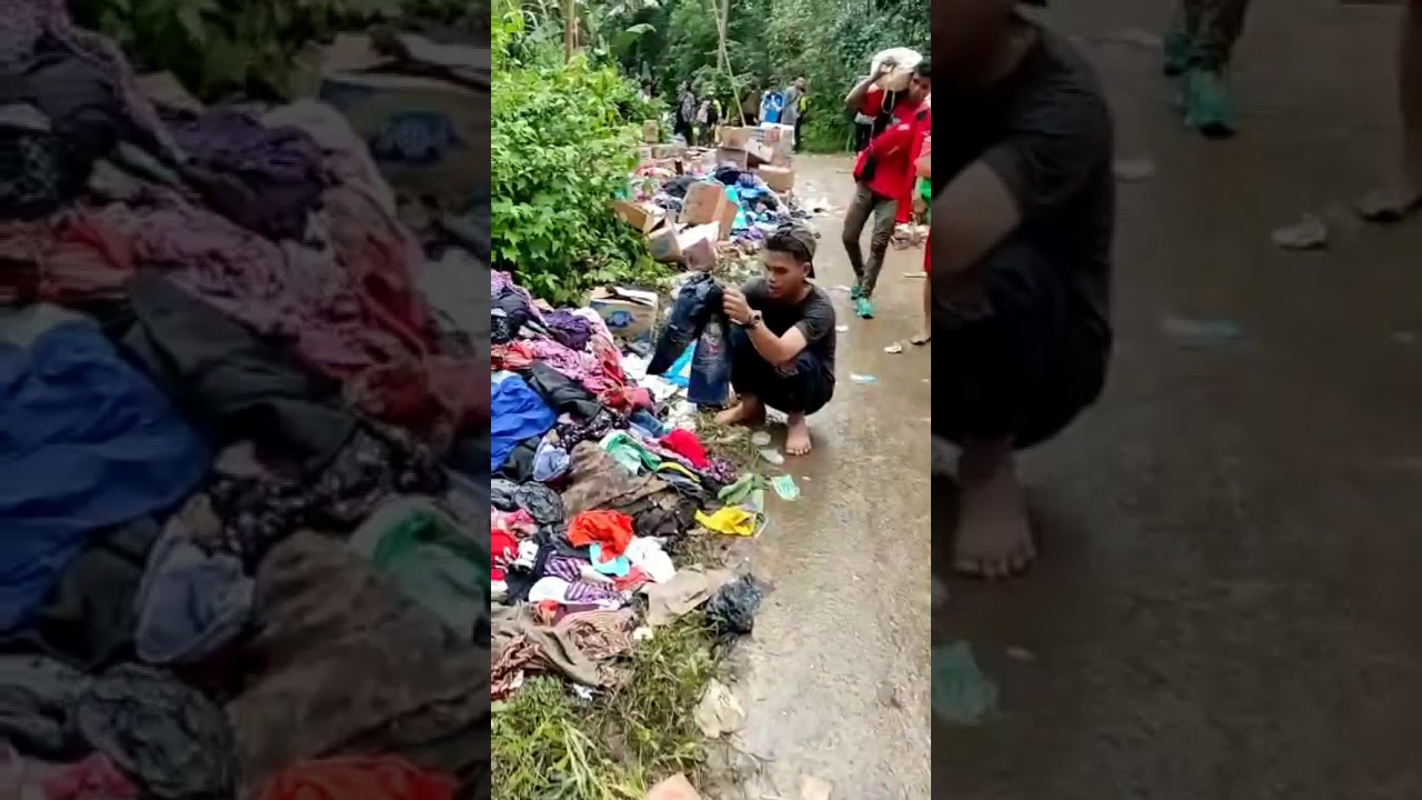 Bantuan Pakaian Melimpah Dan Tidak Terpakai Akibat Basah Ganasbanjir Gqnaslongsor Youtube