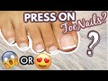 Foot Transformation 😱 | French Tip Press On Toenails & Big Toe Repair 2019