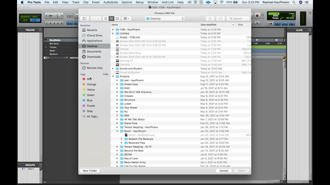 Pro Tools Importing a MIDI File (2021) YouTube