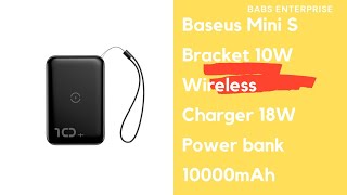 Unboxing Of Baseus Mini S Bracket 10W Wireless Charger 18W Power bank 10000mAh #baseus