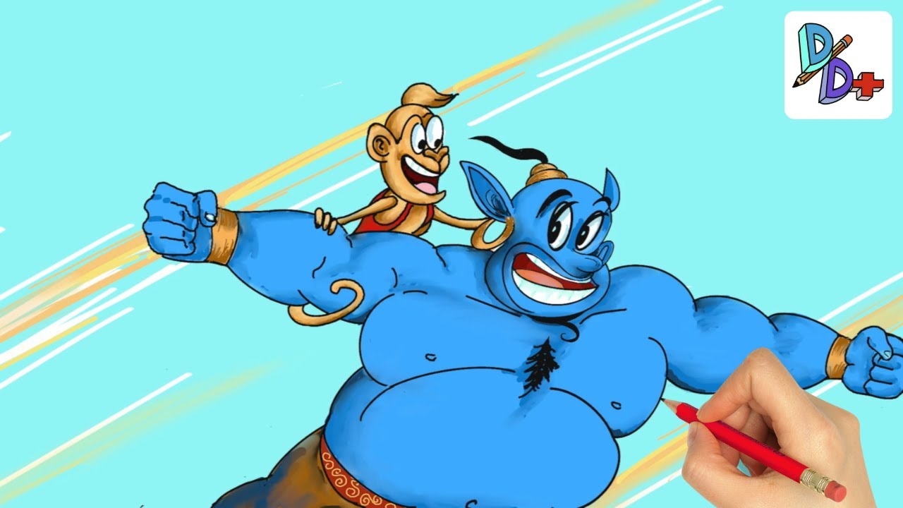 Drawing Genie and Abu