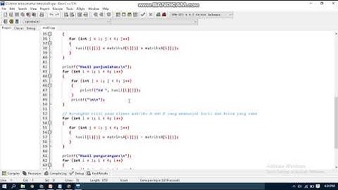 Penjumlahan dan Pengurangan Matriks Dengan Menggunakan Bahasa C++