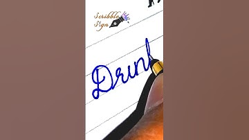 Writing Drink In Cursive Handwriting #shorts #cursivewritingpractice #drink #shortsfeed #handwriting