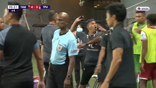Scenes as Tanjong Pagar's Hasrin Jailani and Noh Alam Shah flare up in 4-3 loss | SPL 2022 Moments screenshot 3