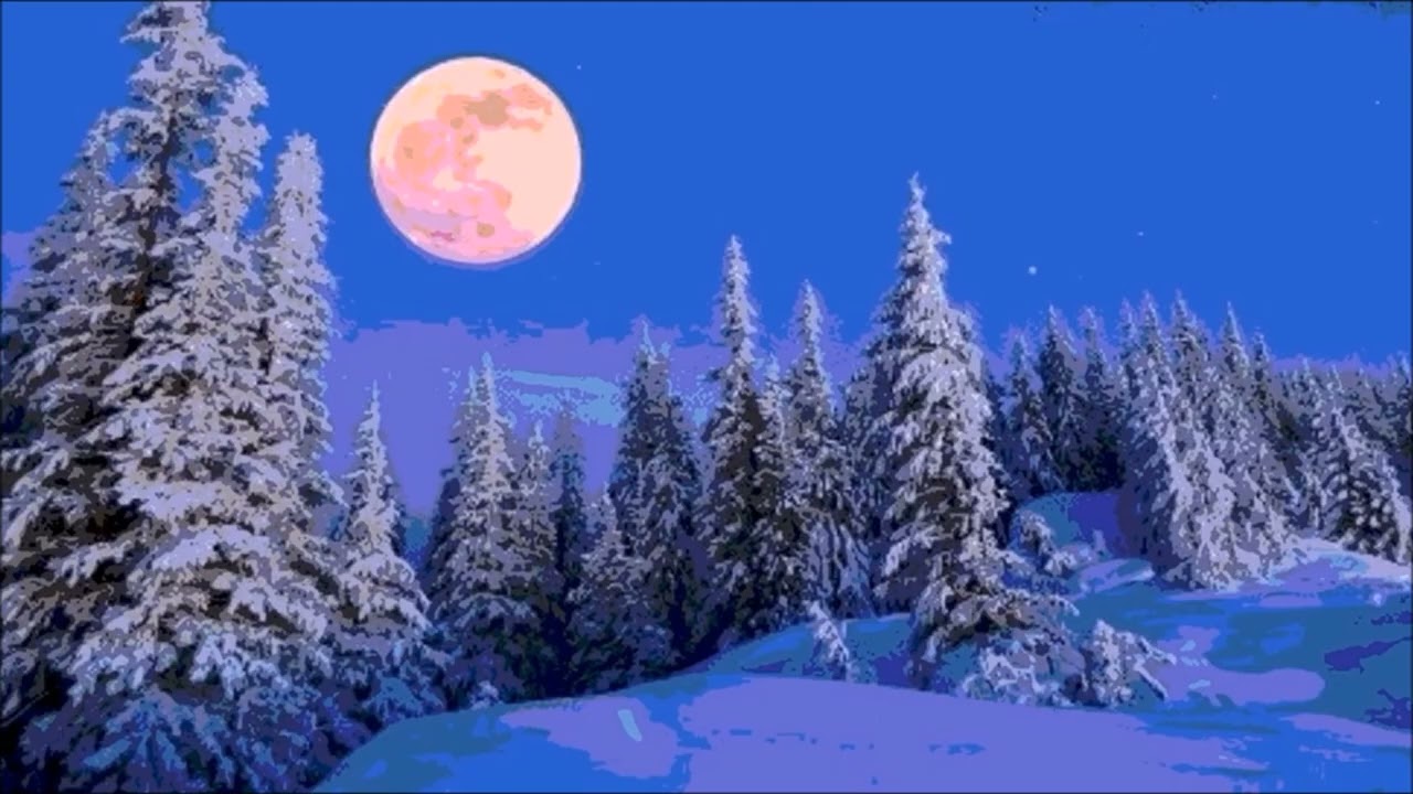 Moon over the winter forest (Original relaxing piano solo music)