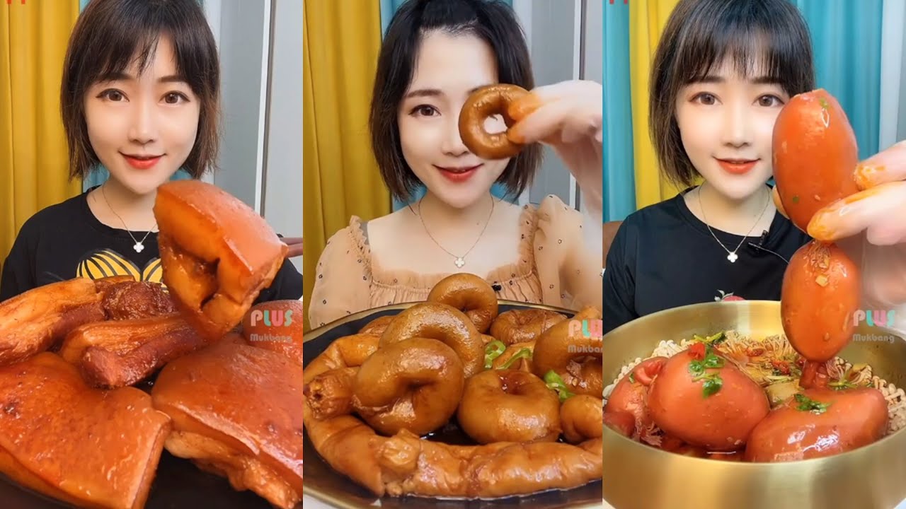 ASMR, Mukbang Chinese food eating show, [YlYI] 이이 먹방, 촙촙asmr먹방, 홍소육, 곱창링, 대창뇌, 中國モッパン, 吃播