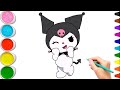 Cute Kuromi Drawing | Easy & Fun Cartoon Character Coloring for Kids 🎨✨