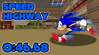 [TAS] SRB2 - Speed Highway w/ X Sonic - 0:46.68 screenshot 5