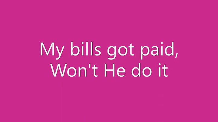 Won't He Do It - Lyric Video