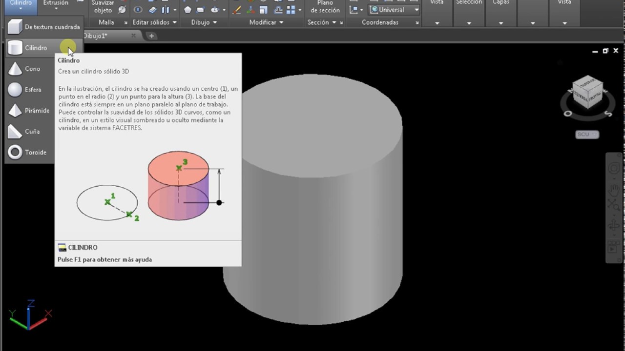 Como Hacer Un Cilindro En Autocad 2d www.youtube.com