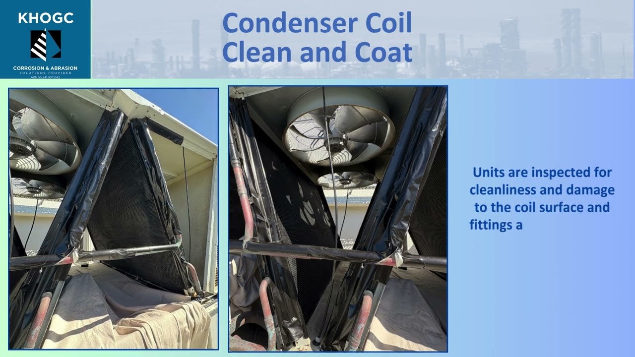 On Site Condenser Coil Clean and Coat  w narration