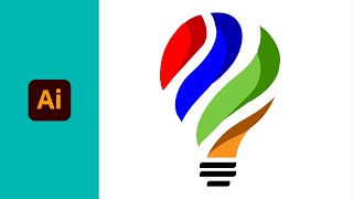 How to Design Colorful 3D Blub Logo in illustrator How to Design Colorful 3D Blub Logo in illustrator