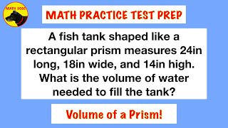 Math Practice Test Prep 6 (Volume of a Prism Application!)