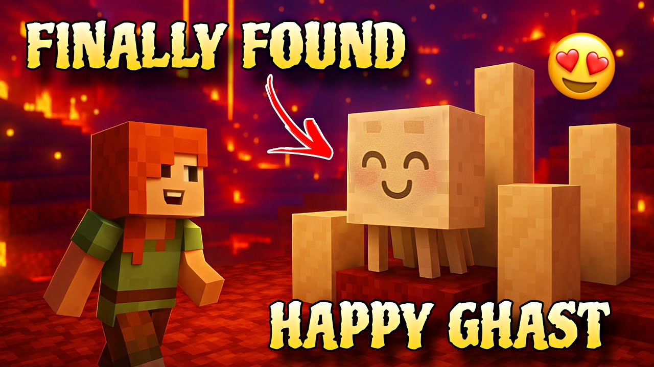 FINALLY I FOUND HAPPY GHAST IN NETHER WORLD!! || MINECRAFT SURVIVAL ...