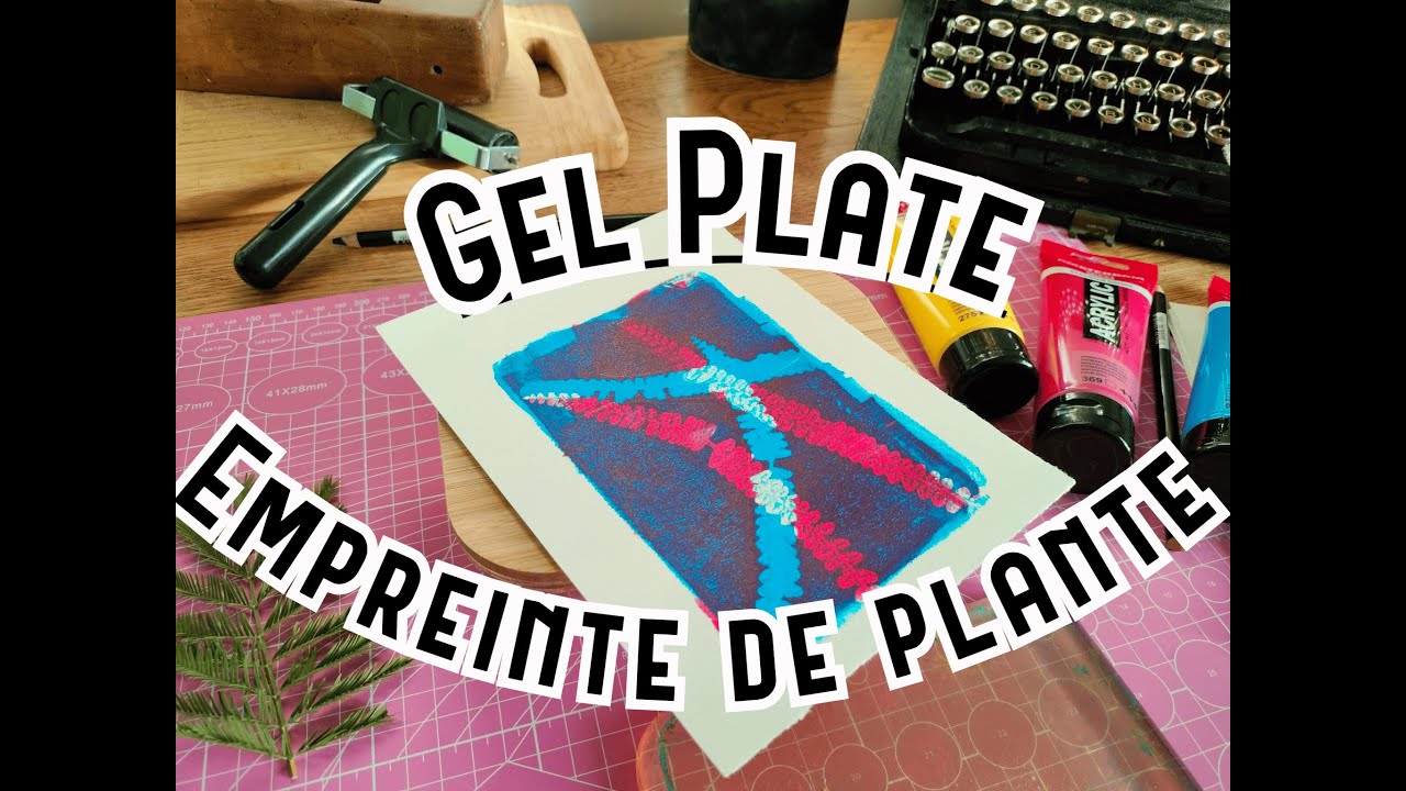 Imprimer des plantes avec une gel plate maison // Plant print on Gelli Plate