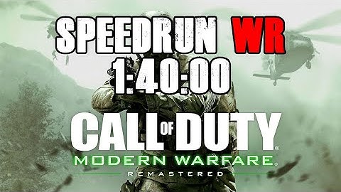Call of Duty 4 Remastered - Any% Speedrun World Record 1:40:00