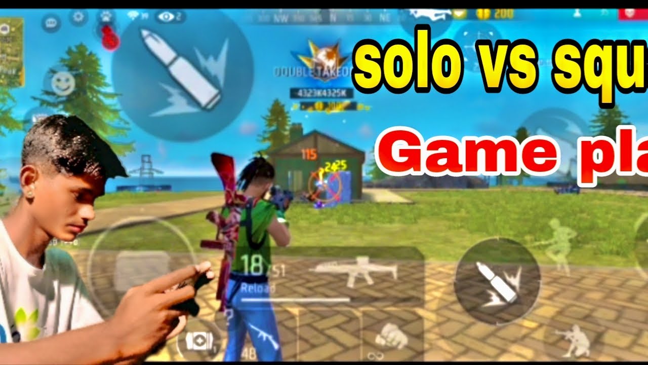 Solo vs squad game play free fire garena - YouTube