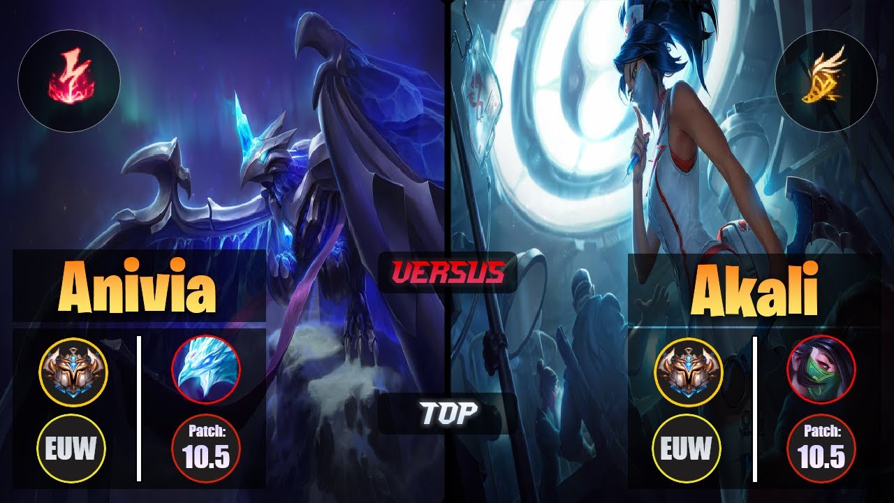 Challenger ANIVIA [Electrocute] (Top) VS  AKALI - Challenger EUW Patch 10.5