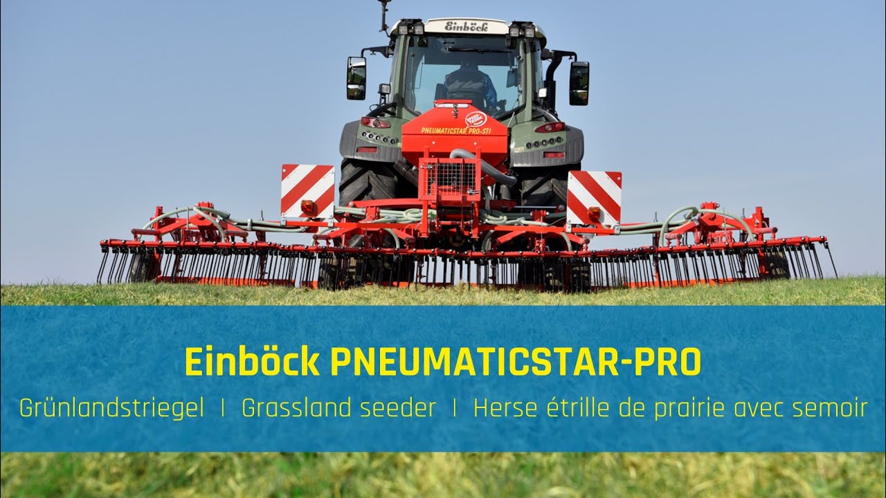 Grünlandstriegel | Grassland seeder | Herse de prairie PNEUMATICSTAR-PRO-STI - EINBÖCK Shortclip #4