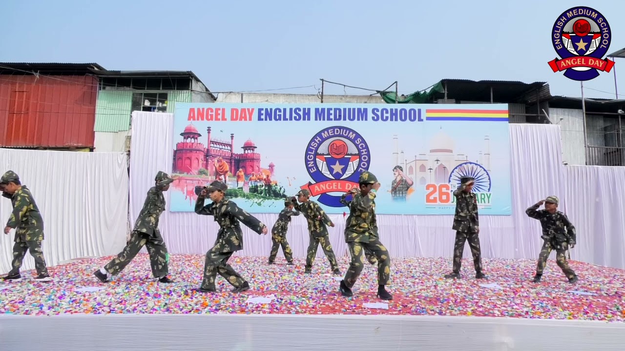 HAPPY REPUBLIC DAY 2026 #angeldayschool #malegaon , SANDESE AATE HAIN SONG