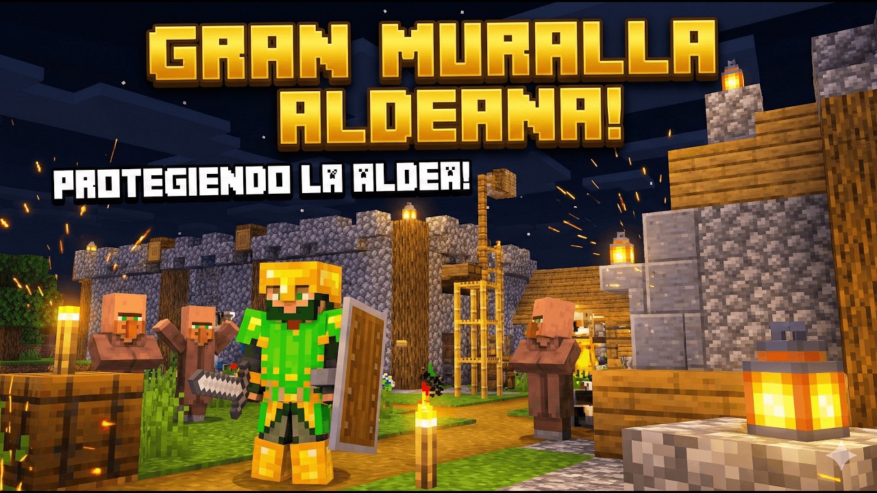 ¡Nadie podrá entrar! CONSTRUÍ UNA MURALLA IMPENETRABLE PARA MIS ALDEANOS 🧱🛡️