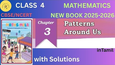 Class 4| Mathematics| Chapter 3 |Patterns Around Us| in Tamil |CBSE |New NCERT |Mathsmela
