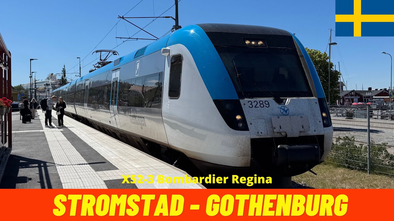 Cab Ride Strömstad - Gothenburg (Vänern and Bohus Line, Sweden) train driver's view 4K