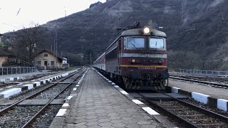Fast Train 7624 with locomotive 44 182 transit through Gara Bov, Bulgaria (31/03/2019)