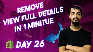 How to Remove View Full Details On Dawn Theme Featured Product Section