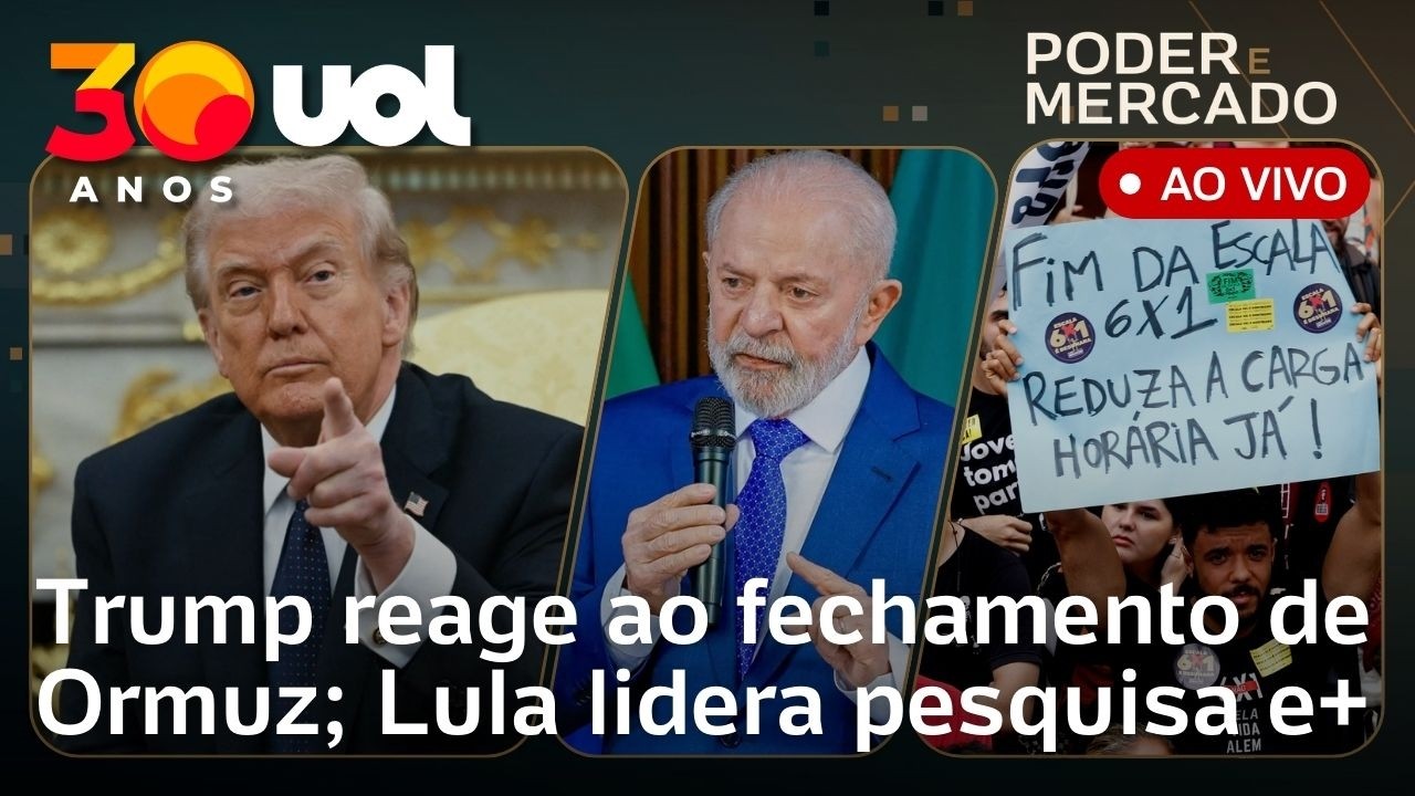 Trump reage ao fechamento de Ormuz; Lula lidera 1º turno em pesquisa; PIB do Brasil cresce e mais