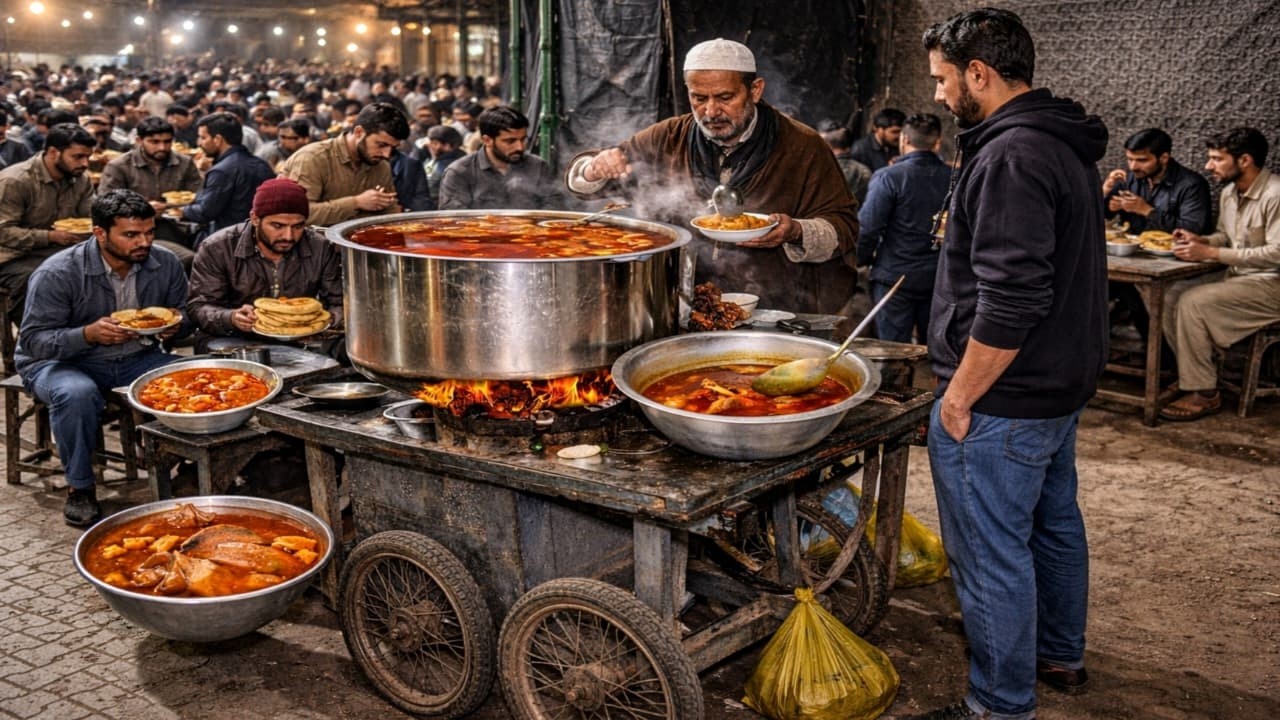 Cheapest Rs.50 Truck Drivers’ Favorite Mutton Paye 😱 | Punjab Roadside Breakfast Street Food Tour