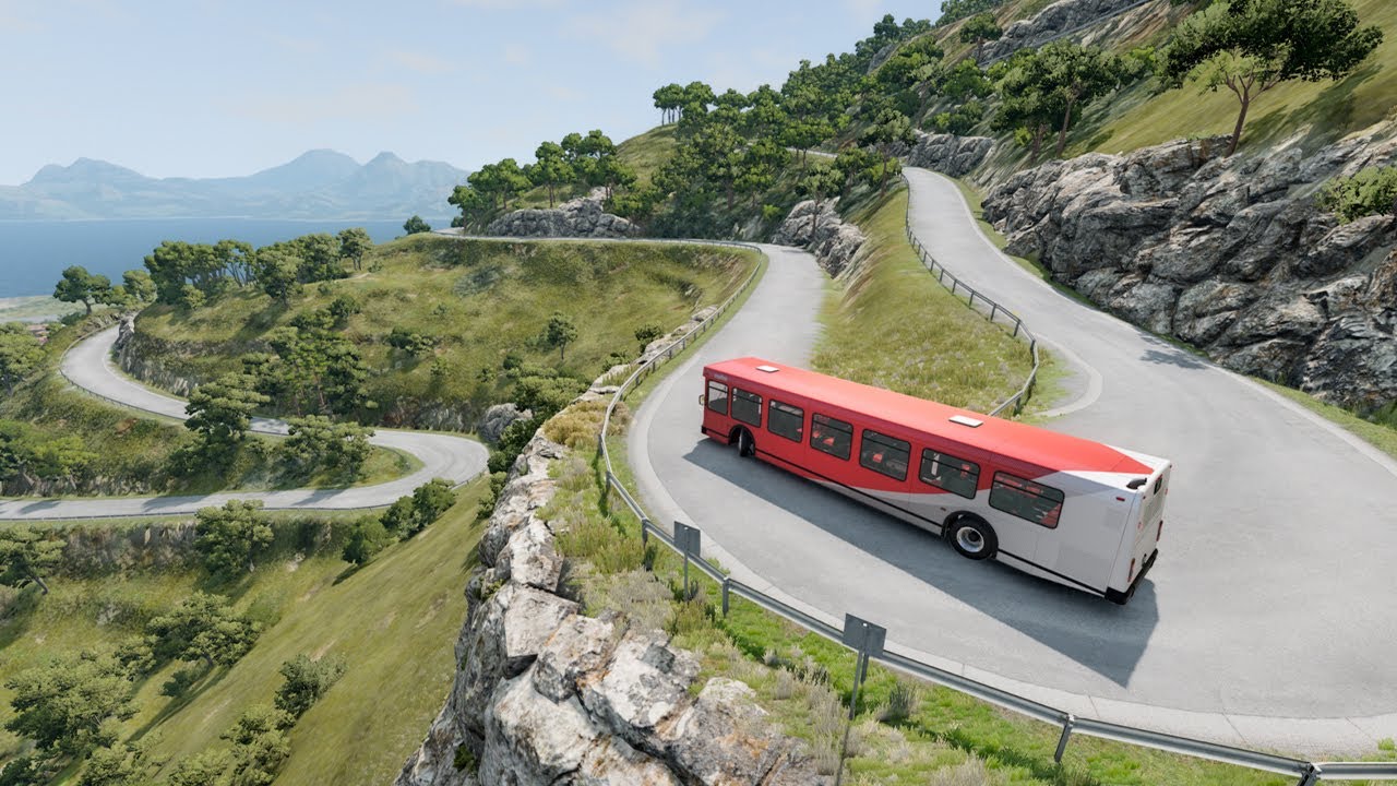 Safety Bus Route In Hill Top Road BeamNG drive YouTube
