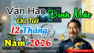 CHI TIẾT VẬN HẠN 12 THÁNG NĂM 2026 TUỔI ĐINH MÃO  #đinhmão2026tháibạchchiếusẽrasao