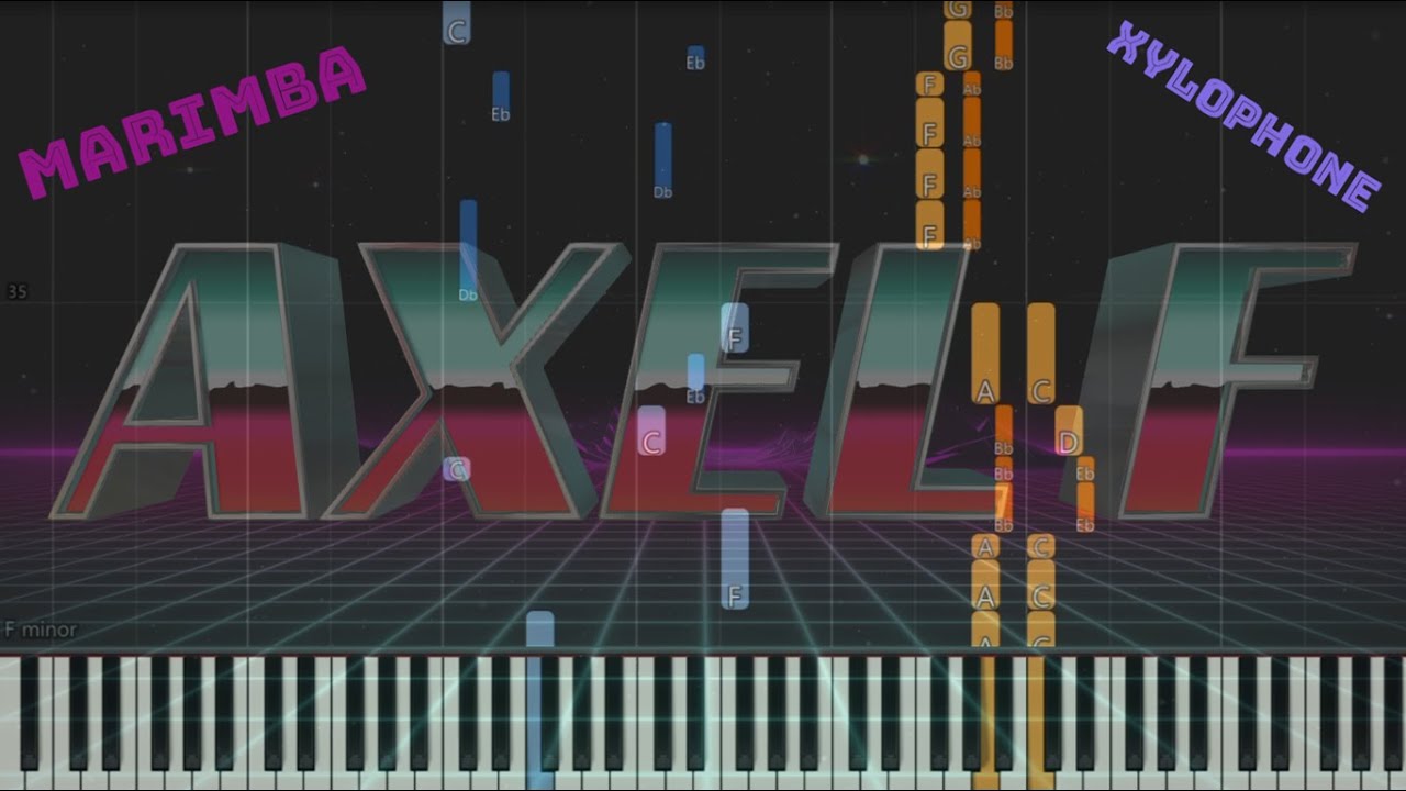 🎼🎶AXEL F (CRAZY FROG) SHEET MUSIC 🎶🎼| PIANO + MALLET PERCUSSION | MARIMBA XYLOPHONE DUET HOW TO PLAY
