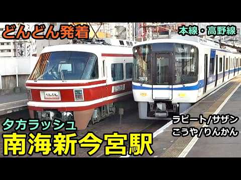 Nankai Shin-Imamiya Station 6🚃Trains arrive and depart constantly! ●Nankai Main Line/Koya Line